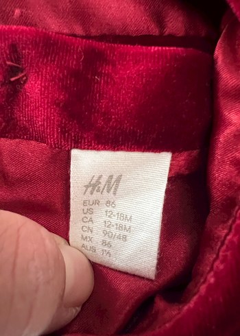 H&M Kız Çocuk Kadife Elbise - Görsel 3