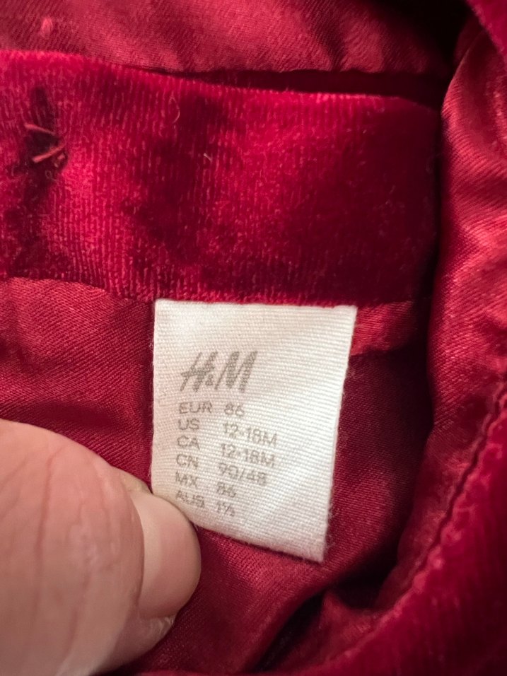 H&M Kız Çocuk Kadife Elbise - Görsel 3