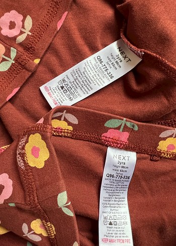 Next Marka Kız Çocuk Pijama Takımı 3 lü - Görsel 4