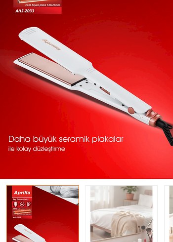 Beyaz Aprilla Saç Düzleştirici - Görsel 2
