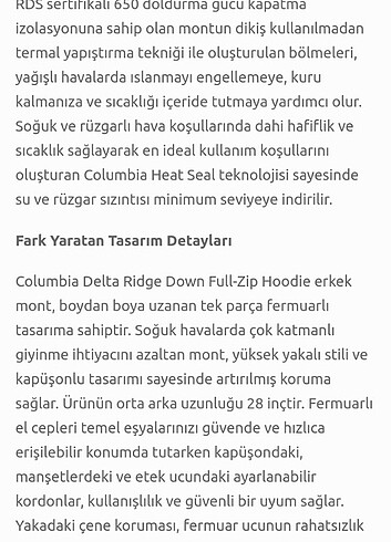 Columbia termal mont 