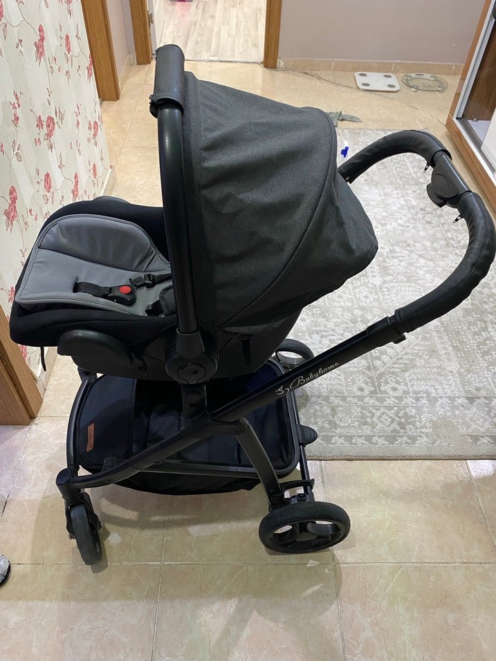 Bayb home Travel sistem Gri ve Siyah Bebek Arabası - Görsel 4