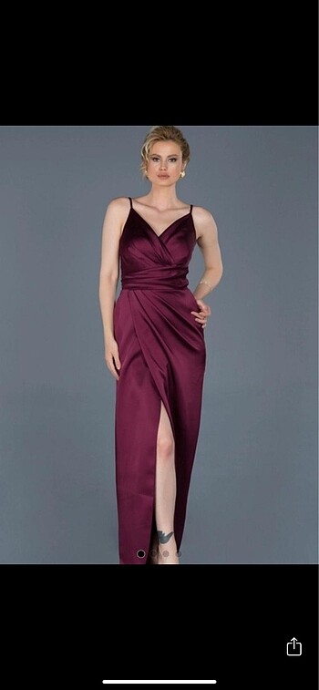 38 Beden bordo Renk Abiye elbise