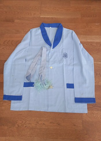 Düğmeli Mavi Erkek Pijama Takımı - Görsel 2