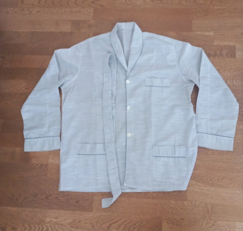 Gri Erkek Düğmeli Pijama Takımı - Görsel 2