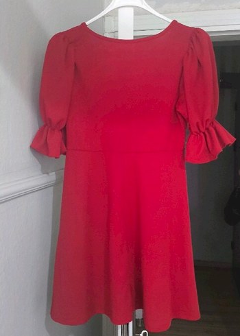 Kırmızı Fırfırlı Hamile Bluzu - Görsel 3