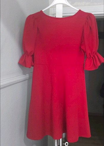 Kırmızı Fırfırlı Hamile Bluzu - Görsel 2