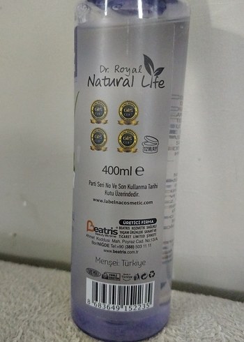 Aloe Vera Arındırıcı Yüz Yıkama Jeli 400ml - Görsel 3