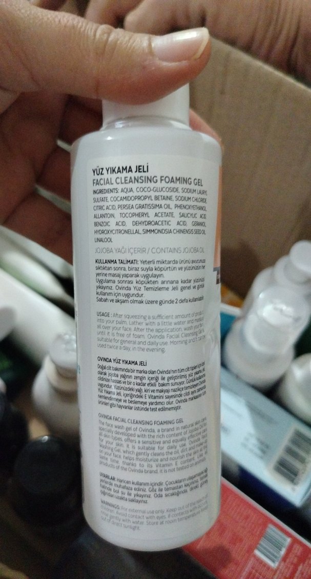 Ovinda Yüz Yıkama Jeli Jojoba Yağı İçerir - Görsel 2