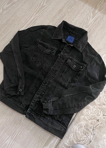 Siyah Düğmeli erkek Jean Ceket - Görsel 4