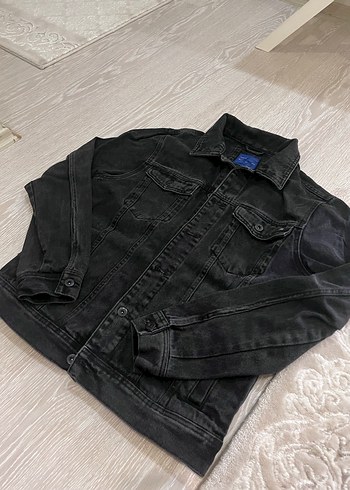 Siyah Düğmeli erkek Jean Ceket - Görsel 2