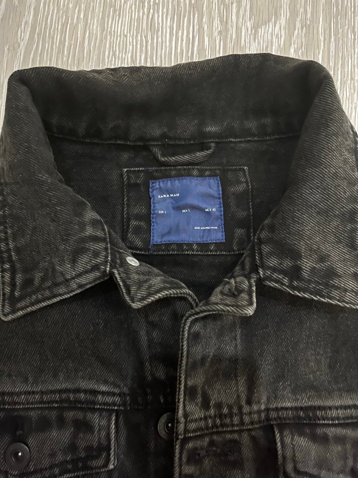 Siyah Düğmeli erkek Jean Ceket - Görsel 5