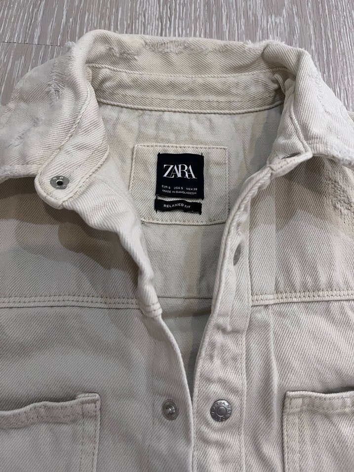 Bej Erkek Düğmeli Uzun Kollu Denim Ceket - Görsel 4