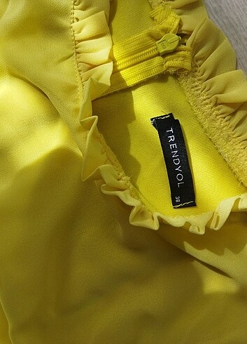 l Beden sarı Renk Kadın elbise 