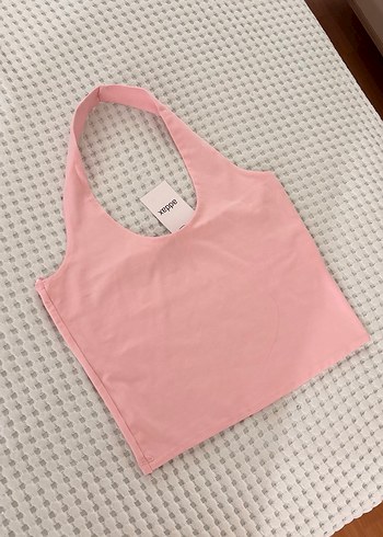 boyundan askılı pudra pembe body - Görsel 3