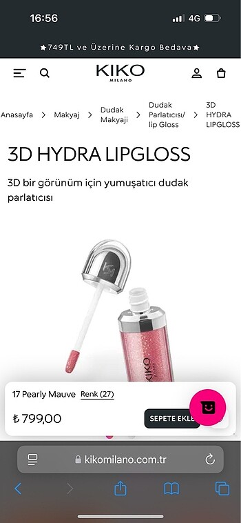  Beden kiko gloss 17 numara