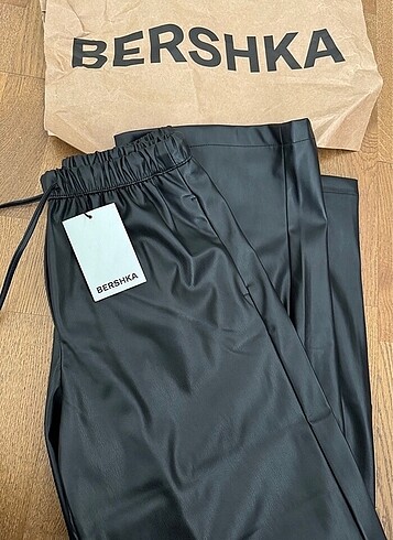 bershka bol paça deri pantolon