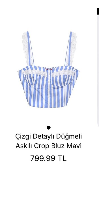 Quzu quzu çizgili dantel detaylı crop bluz askılı
