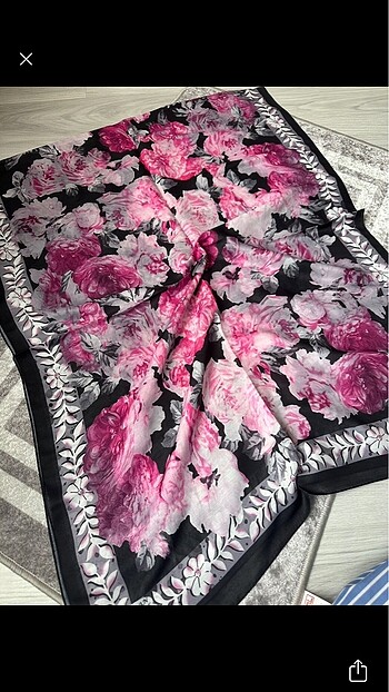 Desenli pamuk soft şallar - Görsel 5