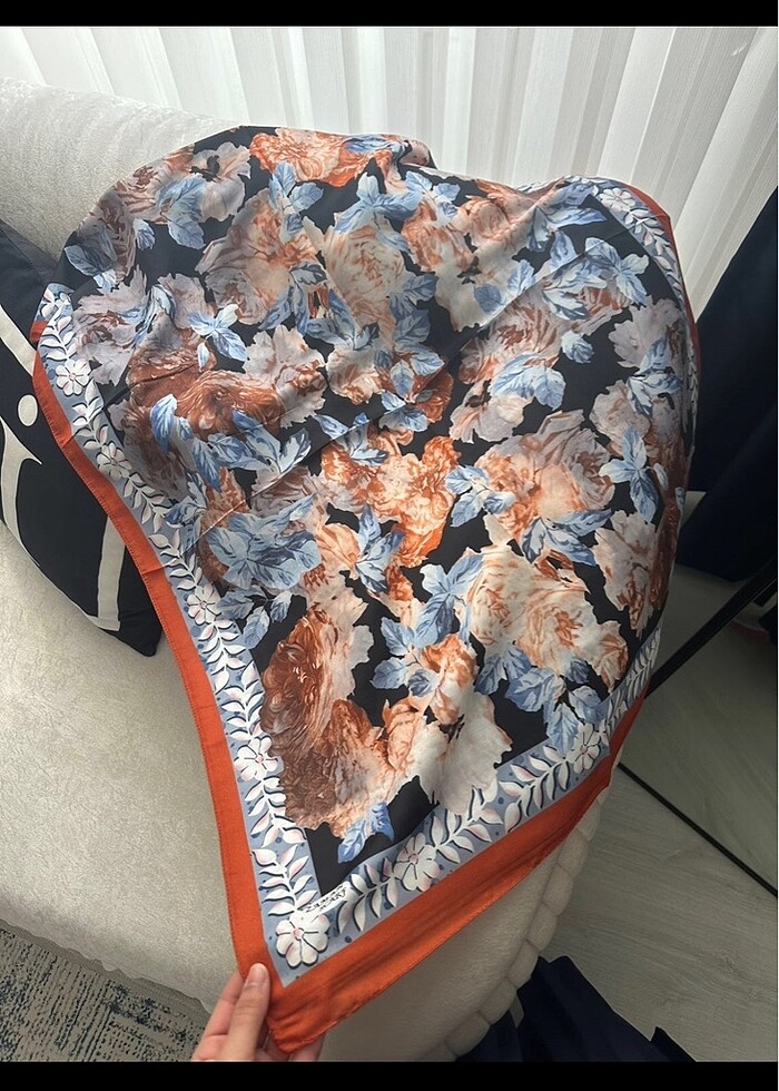 Desenli pamuk soft şallar - Görsel 3