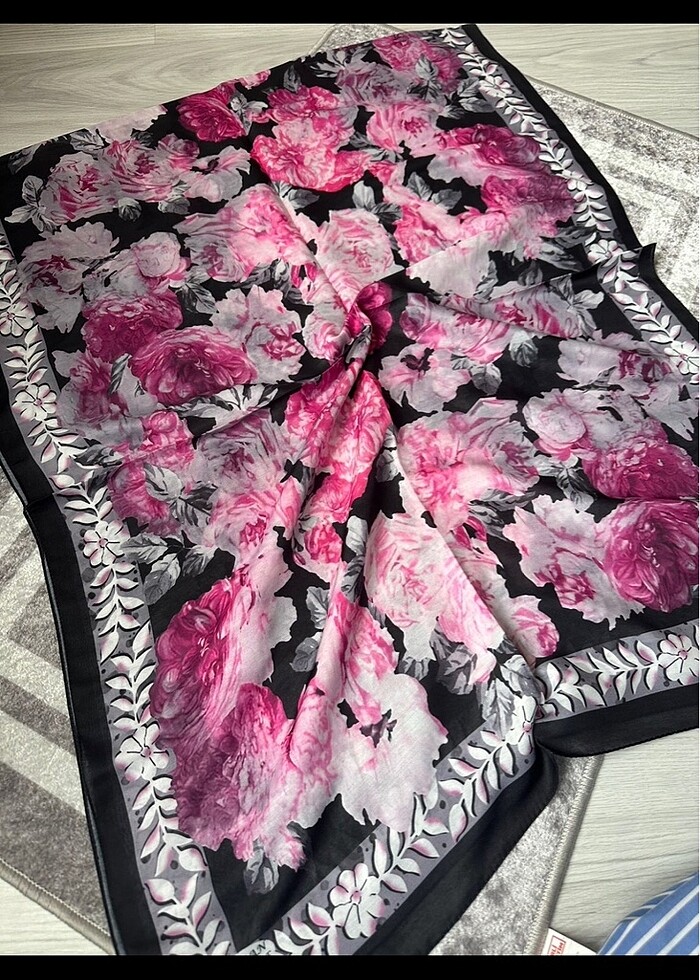 Desenli pamuk soft şallar - Görsel 5