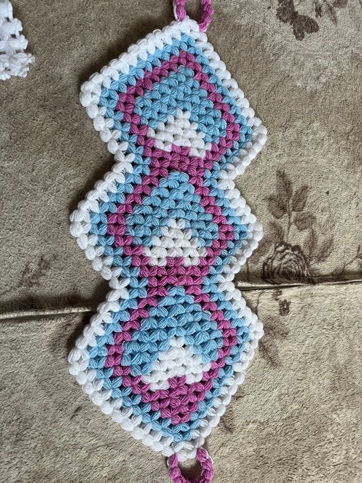 Pastel Renkli Örgü Banyo Süngeri Seti - Görsel 5