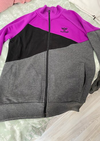 38 Beden Mor Gri Fermuarlı Kadın Sweatshirt