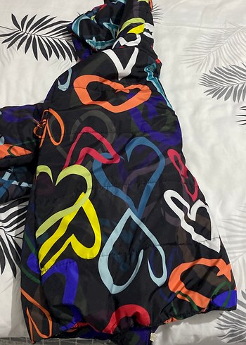 Renkli Kapüşonlu Mini Kadın Ceket - Görsel 4