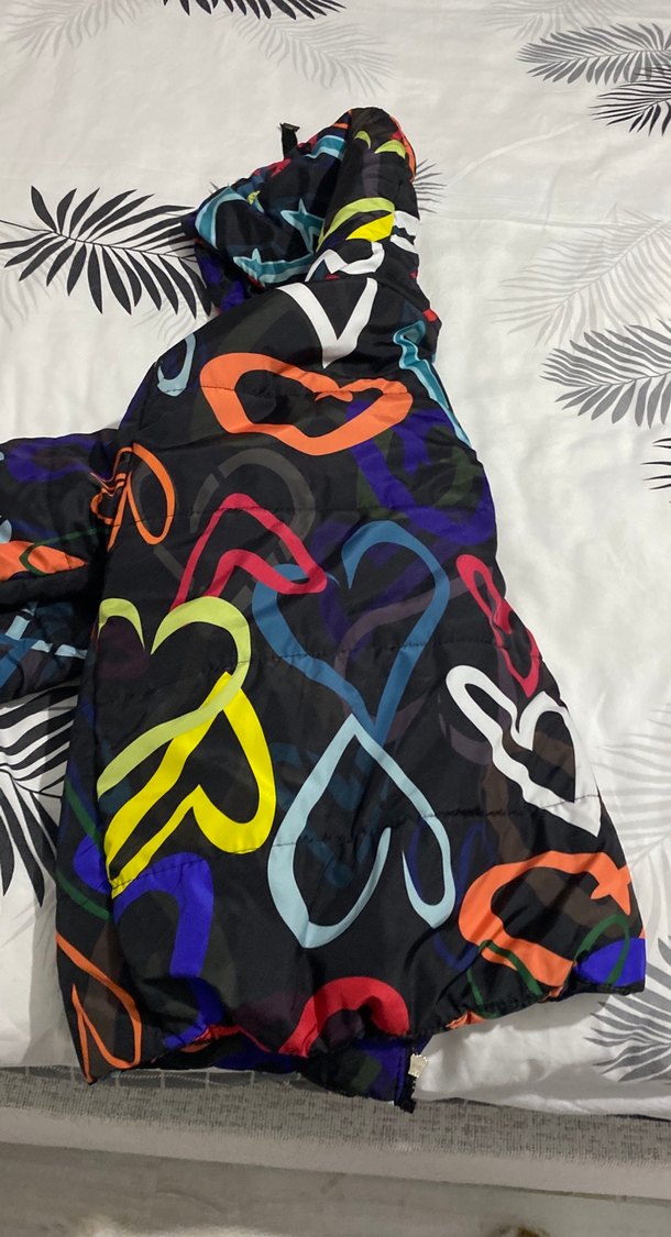 Renkli Kapüşonlu Mini Kadın Ceket - Görsel 4