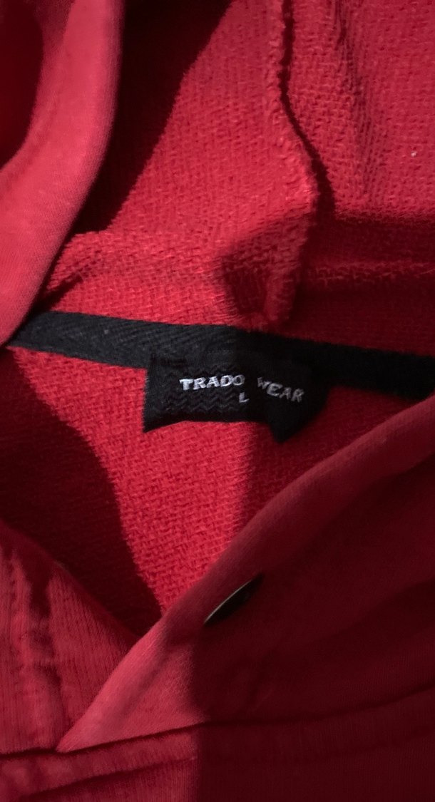 Düğmeli Kırmızı Kadın Sweatshirt - Görsel 2