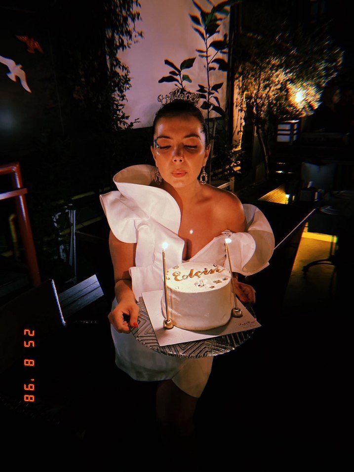 Beyaz Straplez Mini Abiye Elbise - Görsel 3