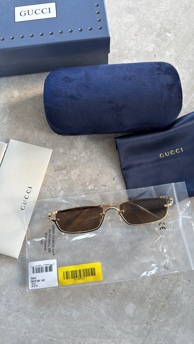 Gucci kahve cam güneş gözlüğü - Görsel 3