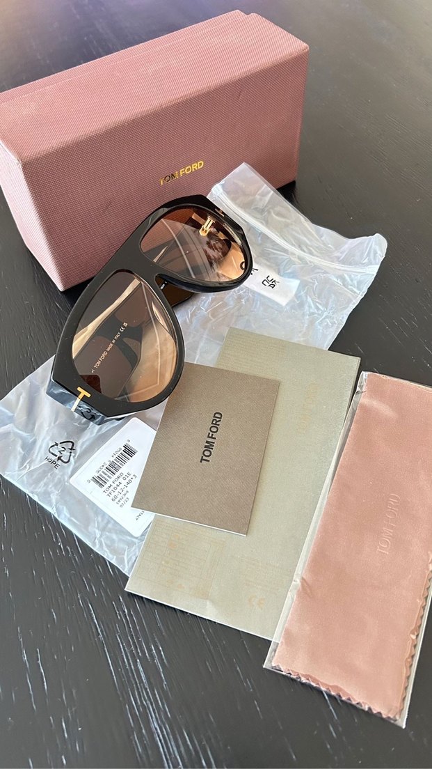 Tom Ford Bej Transparan Kadın Güneş Gözlüğü - Görsel 5