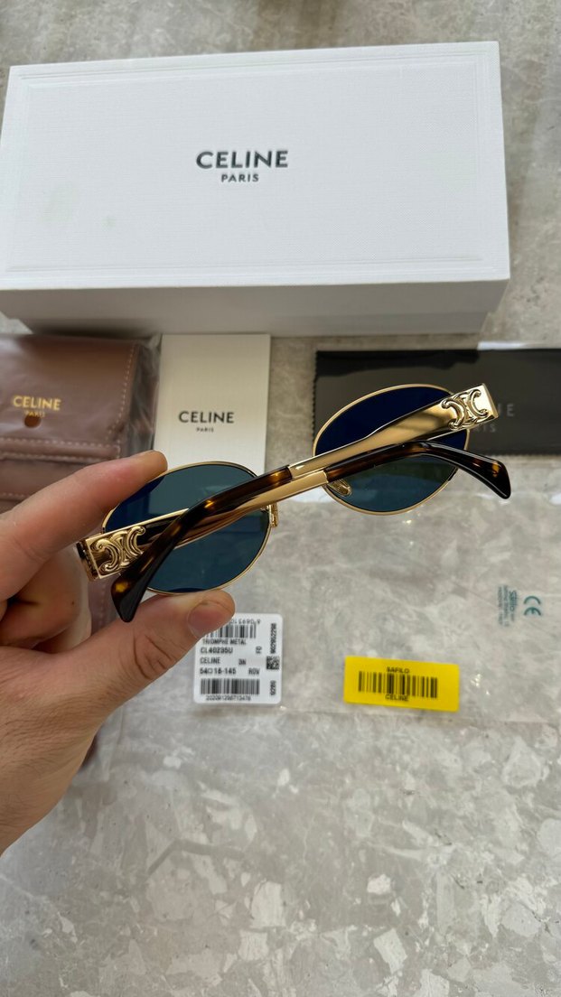 Celine oval güneş gözlüğü - Görsel 5