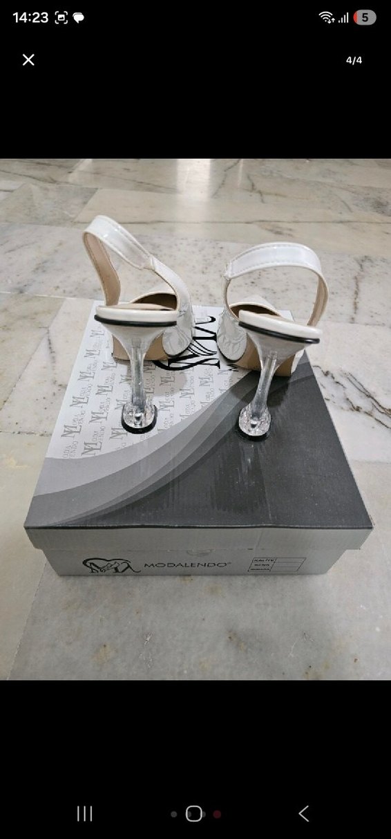 Beyaz Tokalı Stiletto Kadın Abiye Ayakkabı sıfır - Görsel 2