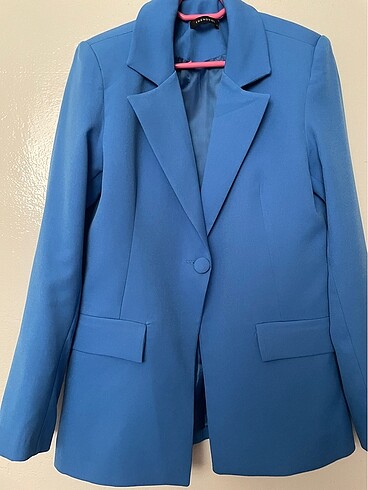 34 Beden mavi Renk Mavi blazer ceket