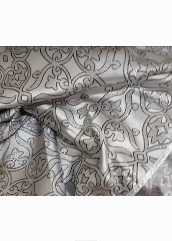 Gri İşlemeli Perde Kumaşı - Görsel 3