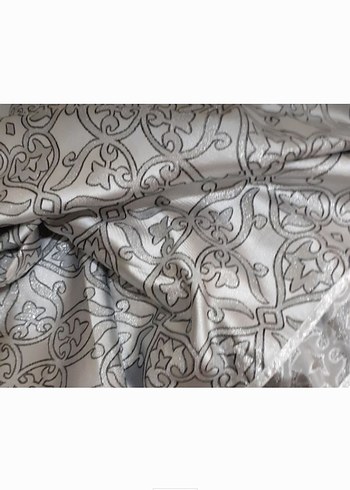 Gri İşlemeli Perde Kumaşı - Görsel 4