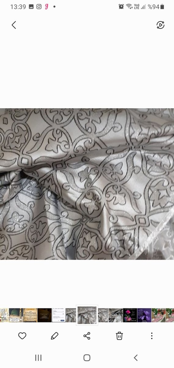 Gri İşlemeli Perde Kumaşı - Görsel 3