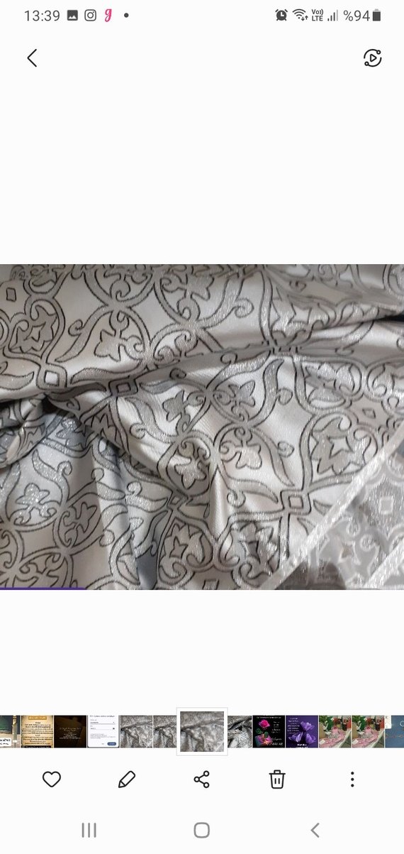 Gri İşlemeli Perde Kumaşı - Görsel 2