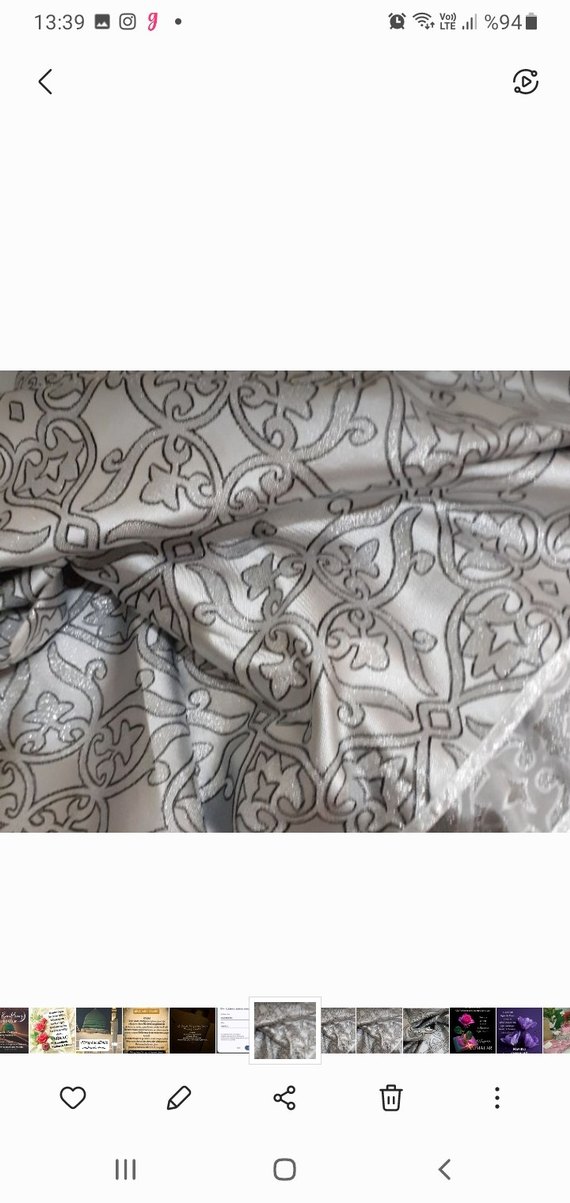 Gri İşlemeli Perde Kumaşı - Görsel 4