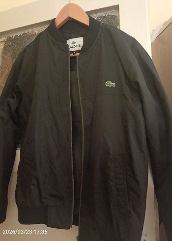Lacoste Siyah Fermuarli Erkek Ceket
