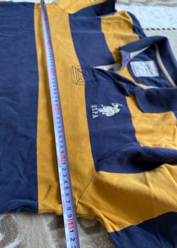 U.S. Polo Uzun Kollu Lacivert Sarı Tişört - Görsel 7