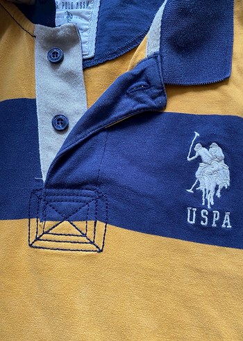 U.S. Polo Uzun Kollu Lacivert Sarı Tişört - Görsel 4
