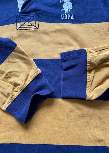 U.S. Polo Uzun Kollu Lacivert Sarı Tişört - Görsel 6