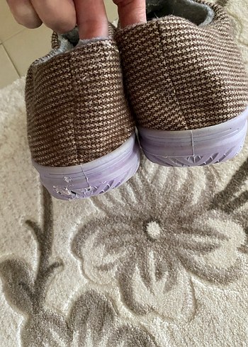 Erkek Kahverengi Örgü Yün Panduf - Görsel 5