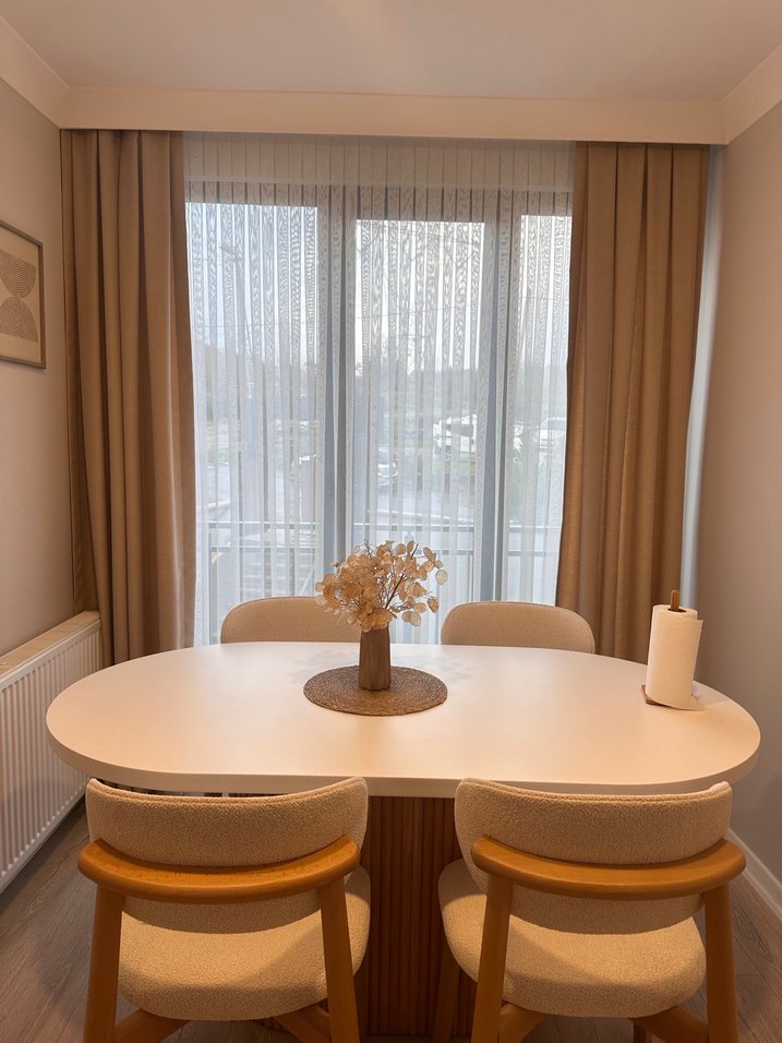 Bej 4 parça fon perde - Görsel 4