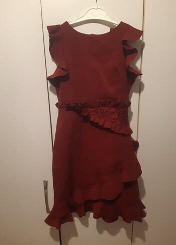 bordo elbise