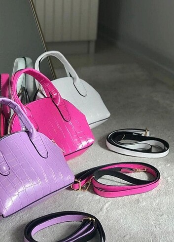 Beden Pembe renk mini croco