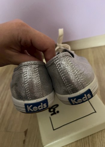 39 Beden gri Renk Keds Gri Parlak Kadın Spor Ayakkabı
